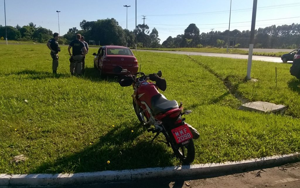 Acidente grave na BR 153 no trevo Concórdia deixa motociclista gravemente ferido