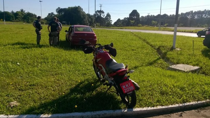 Acidente grave na BR 153 no trevo Concórdia deixa motociclista gravemente ferido