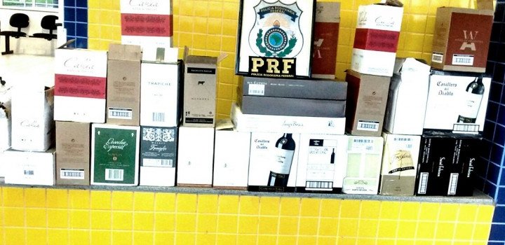 PRF apreende mais de 180 litros de bebidas da Argentina