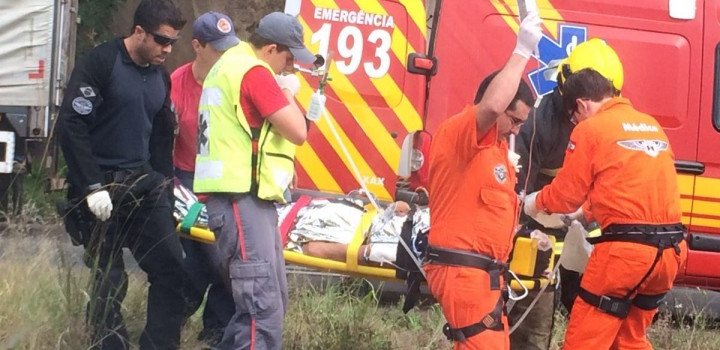 Adolescente fica gravemente ferido em acidente na BR-282 em Cordilheira