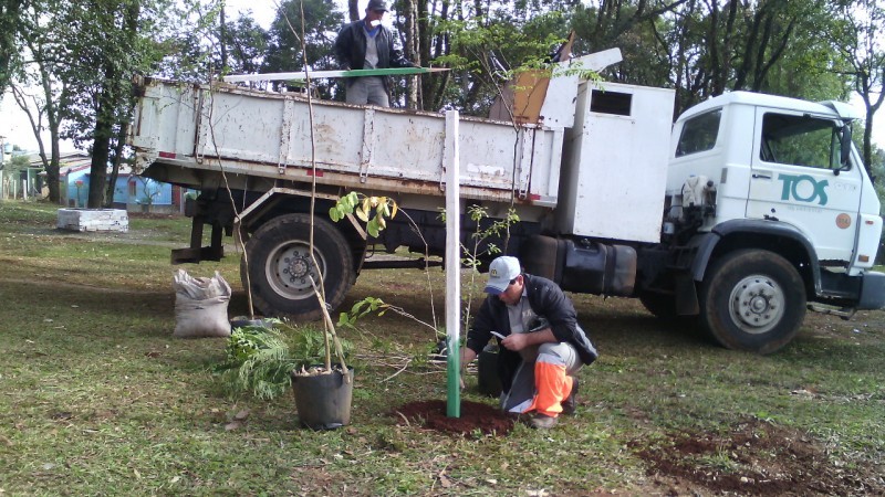 Inicia plantio de mudas em Área Verde do Loteamento Elias Gallon