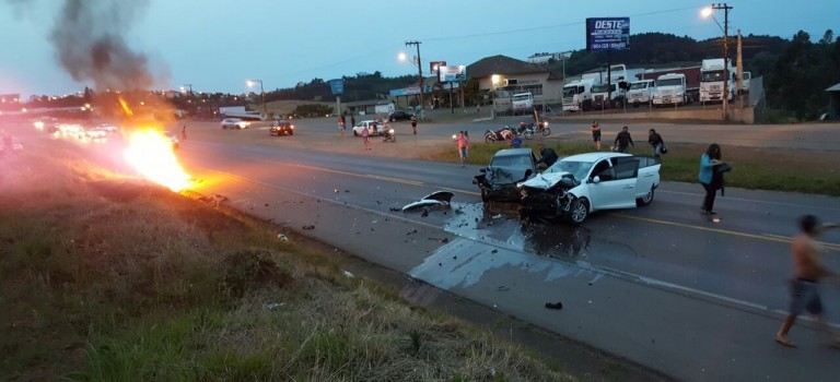 Jovem morre em acidente na BR 282 em Cordilheira Alta