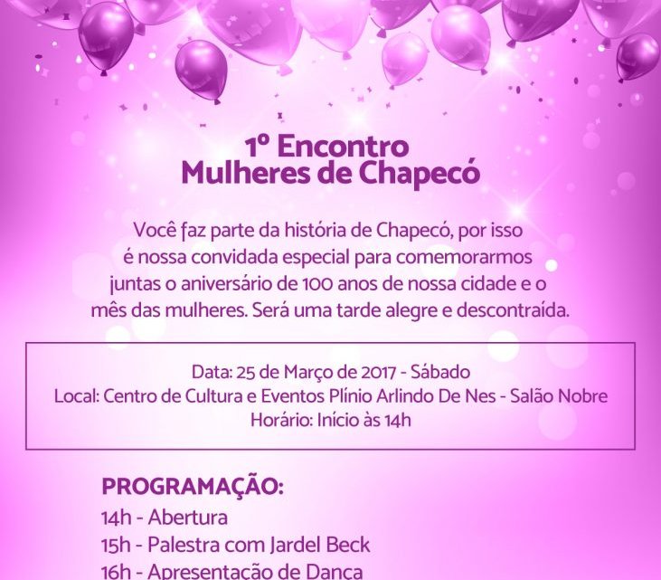 Dia da Mulher: programação especial neste sábado em Chapecó