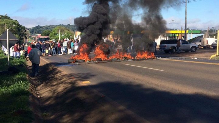 Imprensa tem equipamento de trabalho Furtado na manhã de hoje e é impedida de fazer a cobertura da greve em Chapecó!