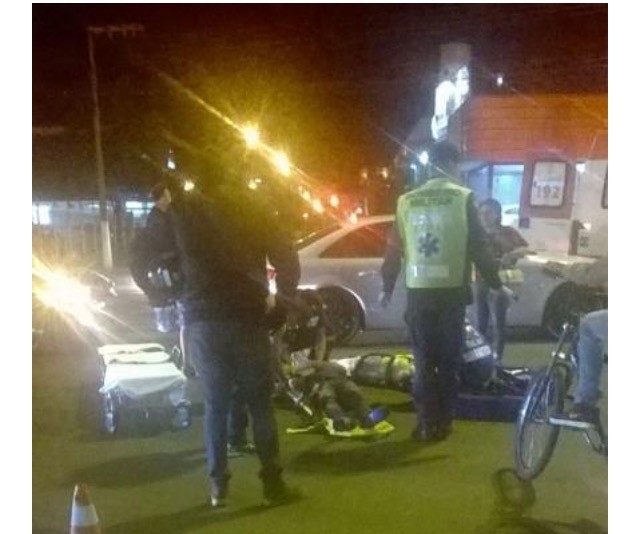Duas pessoas ficaram feridas em atropelamento na Getúlio Vargas em Chapecó