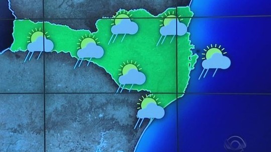 Tempo instável continua predominando em SC no início da semana