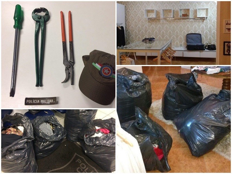 PM prende homem e evita furto de aproximadamente 800 peças de roupa no Jardim Itália
