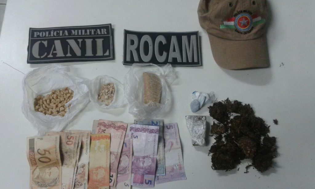 ROCAM apreende grande quantidade de drogas no bairro Santa Luzia