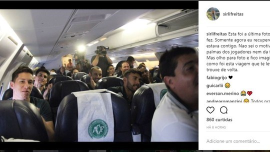 Viúva de assessor imprensa da Chapecoense publica última foto feita pelo marido