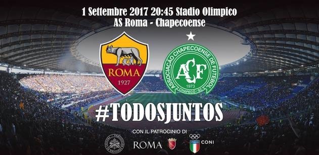 Confira a programação para jogo da Chapecoense x Roma no dia 1º de Setembro