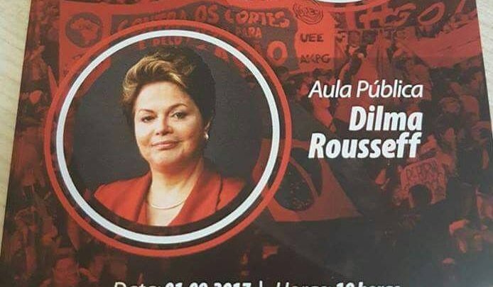 Aula em que Dilma Rousseff vai ser professora será realizada em 1º de setembro em Chapecó