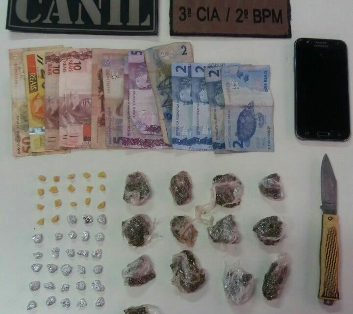 PM apreende adolescentes com drogas e dinheiro