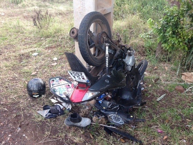 Motociclista fica gravemente ferido após colisão na BR 163