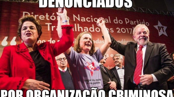 LULA, DILMA, GLEISI, PALOCCI, EDINHO, MANTEGA, PAULO BERNARDO E VACCARI SÃO DENUNCIADOS POR ORGANIZAÇÃO CRIMINOSA