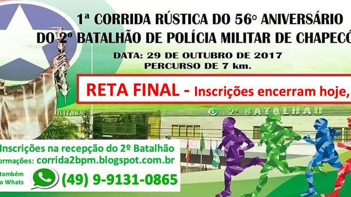 Participe corrida rústica do batalhão polícia militar