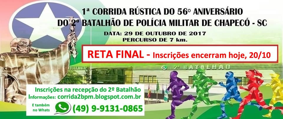 Participe corrida rústica do batalhão polícia militar