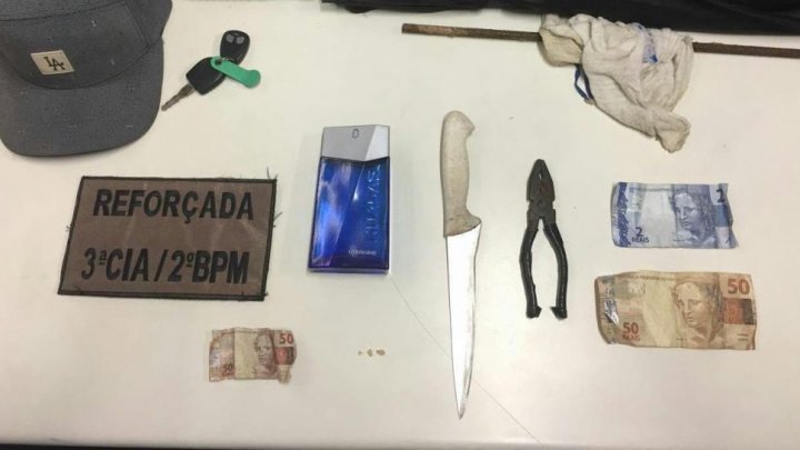 Reforçada prende dois homens acusados de roubo no Líder
