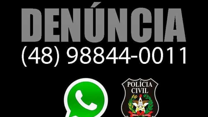 Polícia Civil lança whatsapp para o Disque Denúncia em SC