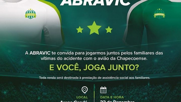 Abravic: jogo beneficente ficará marcado na história de Chapecó