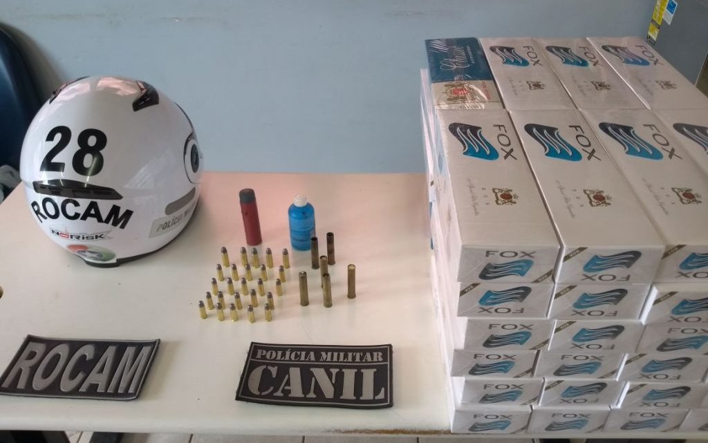 ROCAM apreende munições e contrabando de cigarros na vila Pulga
