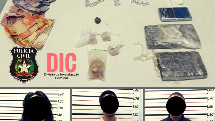 DIC PRENDE TRÊS PESSOAS POR TRÁFICO DE DROGAS EM CHAPECÓ