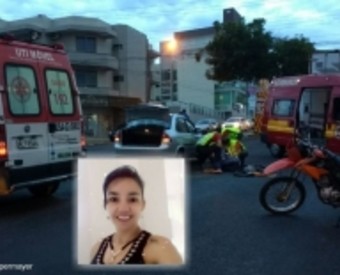 Mulher perde a vida em grave acidente de moto em Chapecó