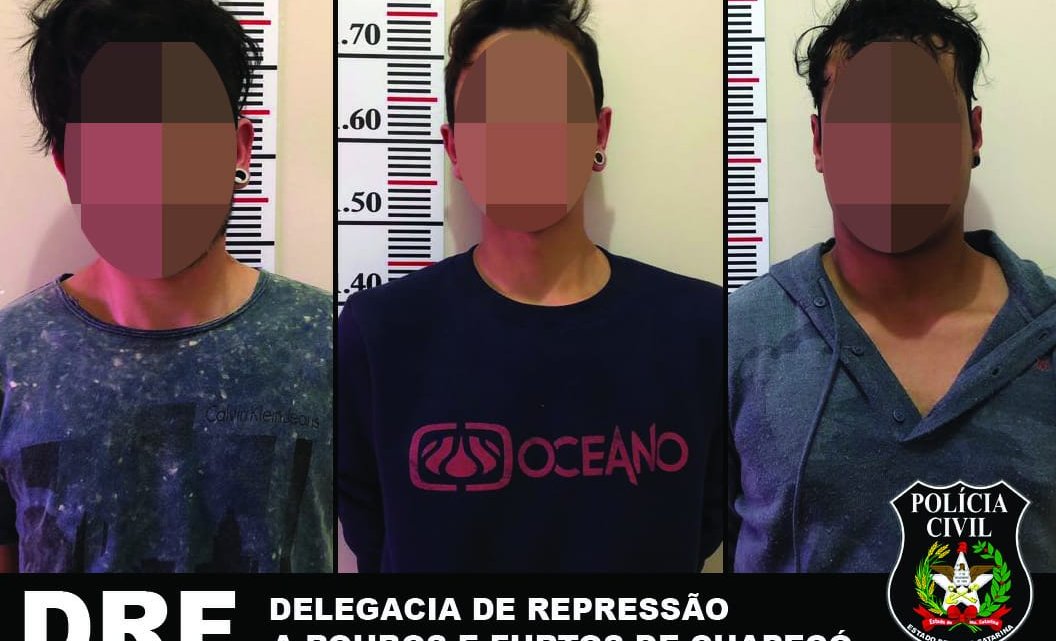 Delegacia de Repressão a Roubos e Furtos de Chapecó, efetua prisão de indivíduos responsáveis pelos crimes de roubo nas Cidades de Pinhalzinho e Chapecó