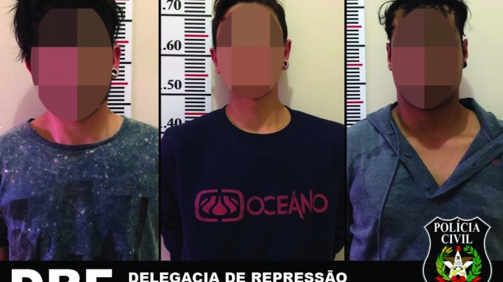 Delegacia de Repressão a Roubos e Furtos de Chapecó, efetua prisão de indivíduos responsáveis pelos crimes de roubo nas Cidades de Pinhalzinho e Chapecó