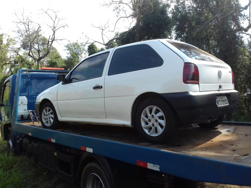 PM de Xaxim encontra veículo abandonado na BR-282