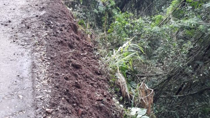 Caminhonete sai da pista e despenca em barranco