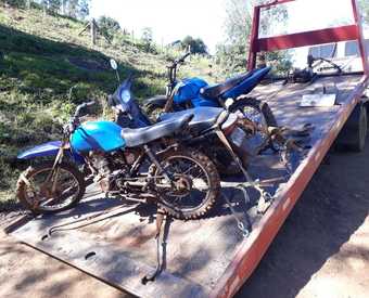 PM recupera duas motocicletas com registro de furto no interior de Cordilheira Alta