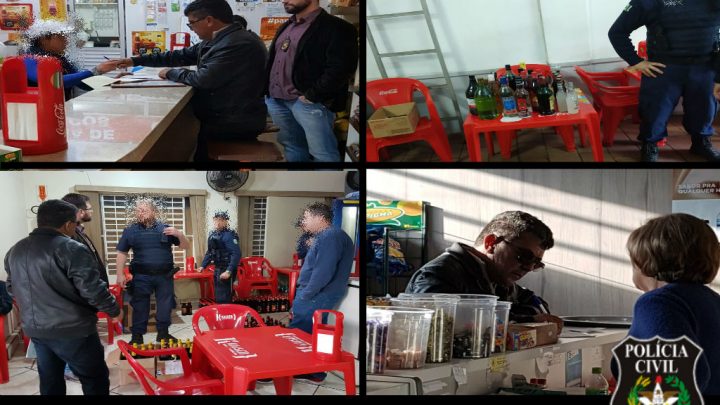 Polícia Civil junto com prefeitura fiscalizam terminal urbano de Chapecó visando coibir o comércio e consumo de bebidas alcoólicas
