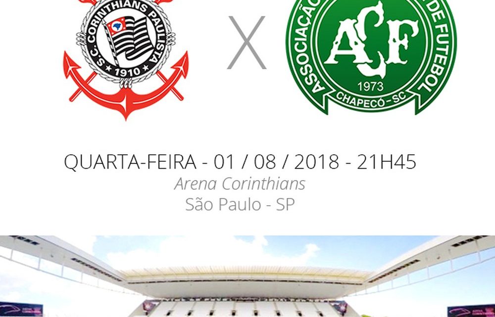 Pelas quartas de final da Copa do Brasil, Corinthians recebe a Chapecoense