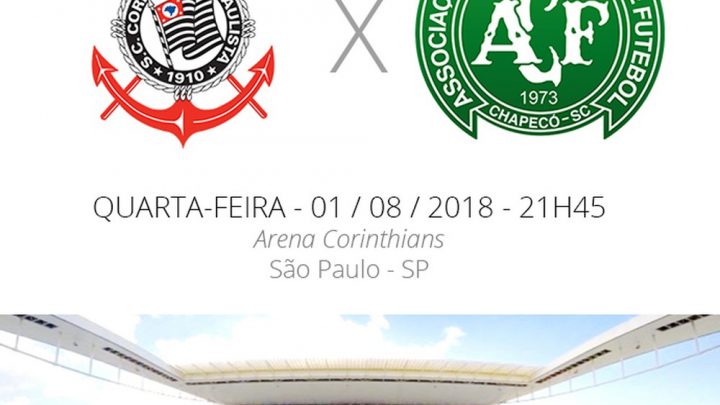 Pelas quartas de final da Copa do Brasil, Corinthians recebe a Chapecoense
