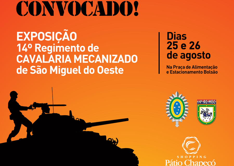Exército realiza exposição no Shopping Pátio Chapecó