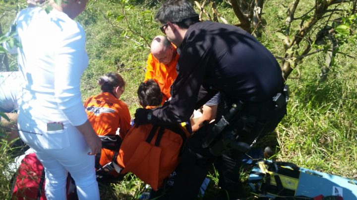 Violento acidente entre moto e carro na SC157 em Coronel Freitas