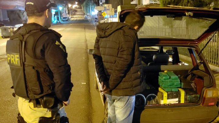 Homem é preso com quase 100 quilos de maconha na BR 282 em Joaçaba