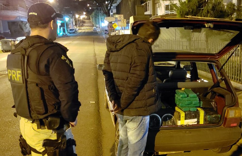 Homem é preso com quase 100 quilos de maconha na BR 282 em Joaçaba