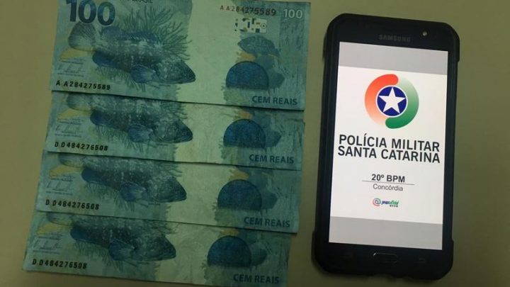 PM prende jovem comprando com notas falsas no comércio de Concórdia