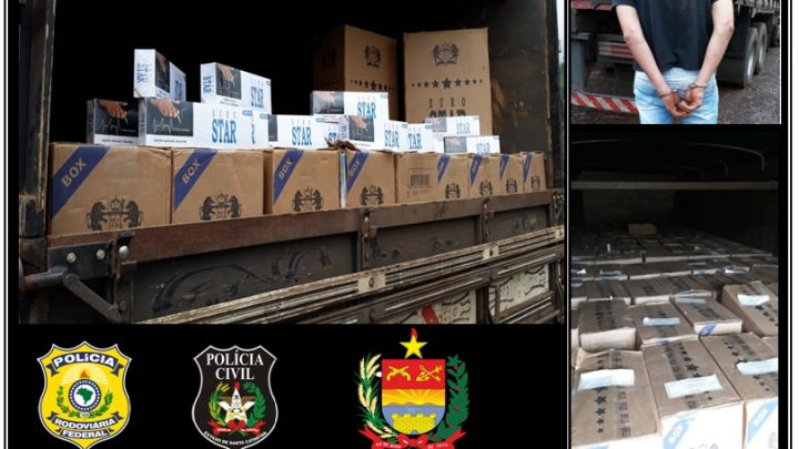 Operação Integrada entre Polícias Federal, Civil e Militar resulta em grande apreensão de cigarros contrabandeados