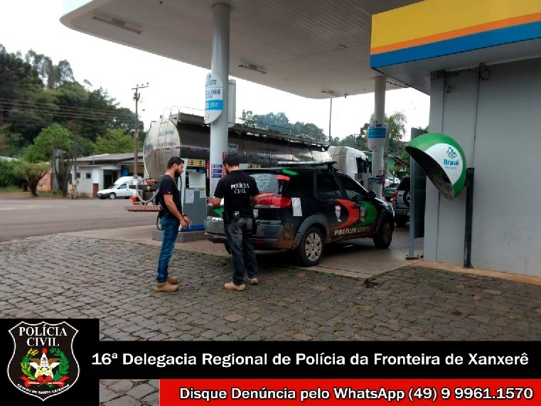 Polícia Civil de Ponte Serrada fiscaliza postos de combustíveis