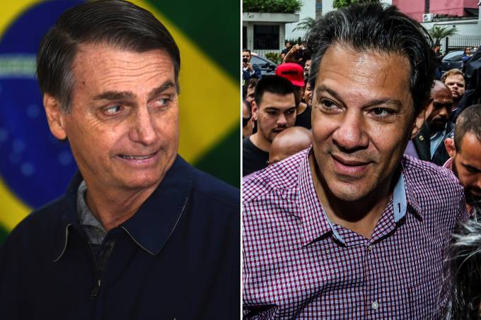 Pesquisa: Bolsonaro tem 54% dos votos válidos; Haddad, 46%