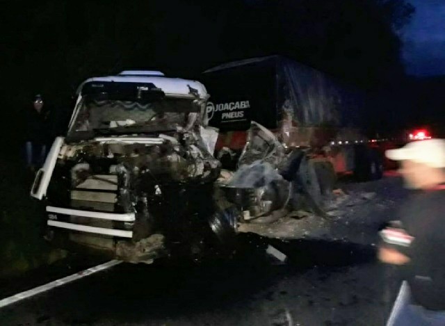 Motorista de carreta morre em grave acidente na BR-282