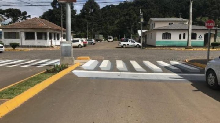 Urupema possui a primeira faixa de pedestre 3D de Santa Catarina