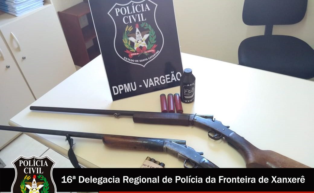 Polícia Civil prende homem em flagrante por posse de armas de fogo em Vargeão