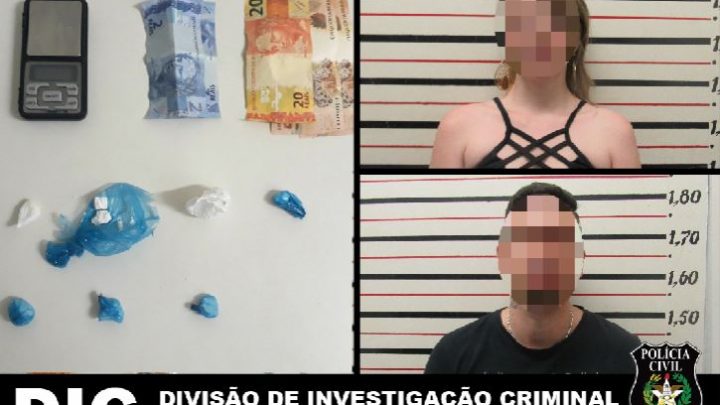 Casal é preso por tráfico no Passo dos Fortes usando o “vale cocaína”