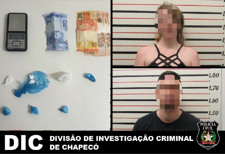 Casal é preso por tráfico no Passo dos Fortes usando o “vale cocaína”