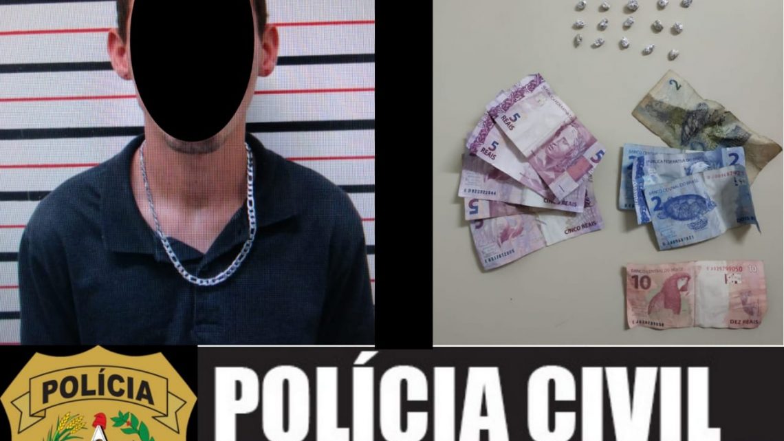 Polícia Civil prende em flagrante traficante que atuava próximo a escola CAIC