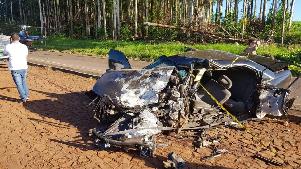 Colisão frontal deixa um morto na SC-160 em Pinhalzinho