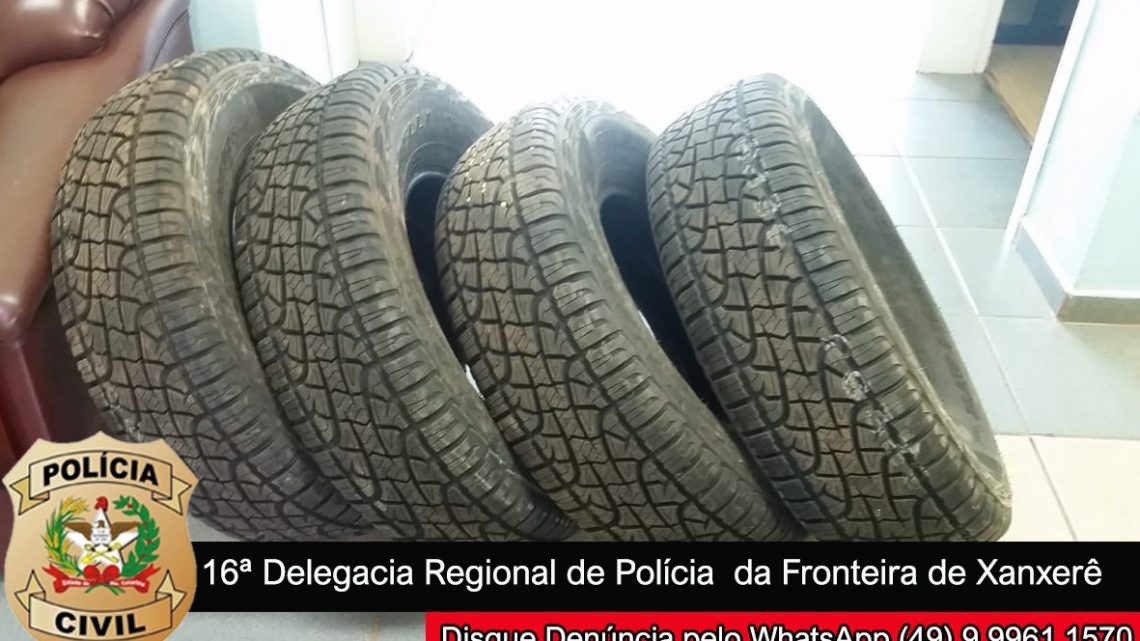 Polícia Civil de Xanxerê apreende pneus contrabandeados